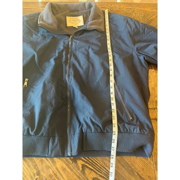 St Johns Bay Water Resistant Bomber Jacket Men XXL Neutral Zipper Fleece Lined - Picture 6 of 10